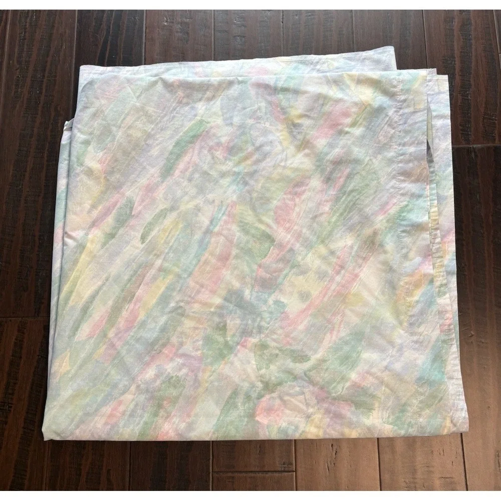 Wayfair Queen Sheet Set Pastel Stripes 2 Pillowcases Fitted Flat Vintage 90s